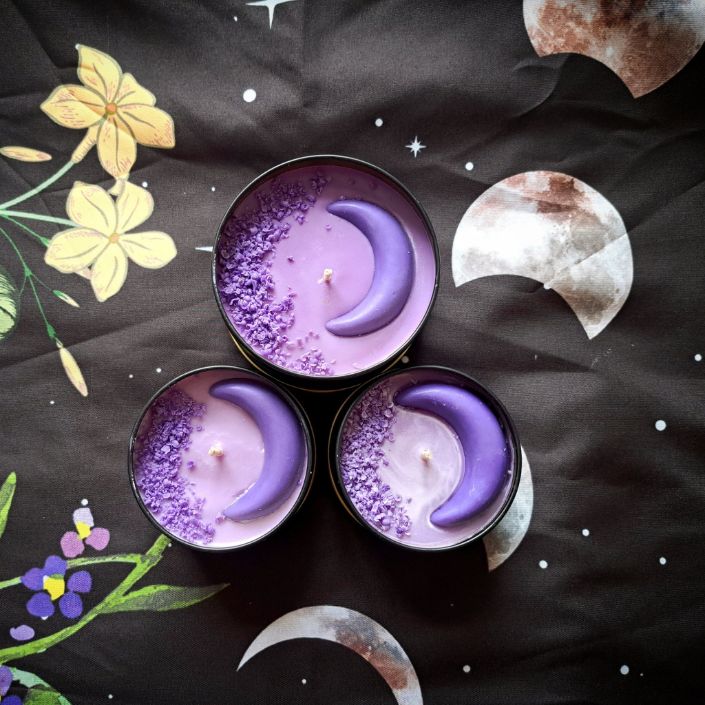 Sleepy Moon Candle
