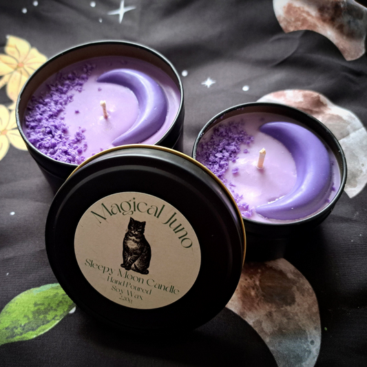 Sleepy Moon Candle