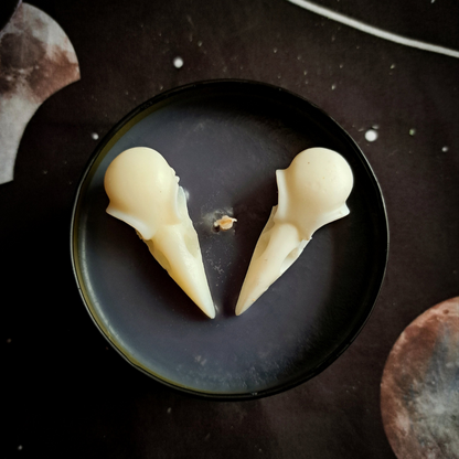 Crow Skull Candle