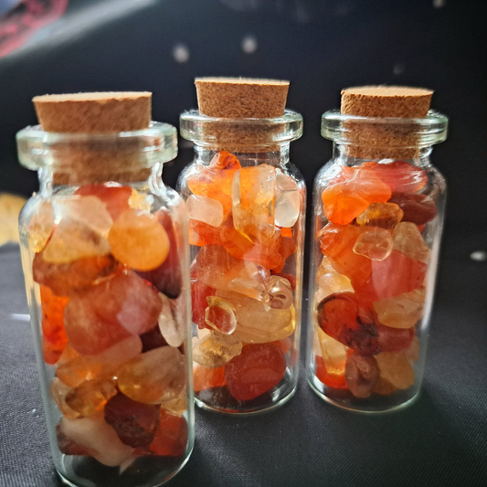 Citrine and Carnelian crystal jar