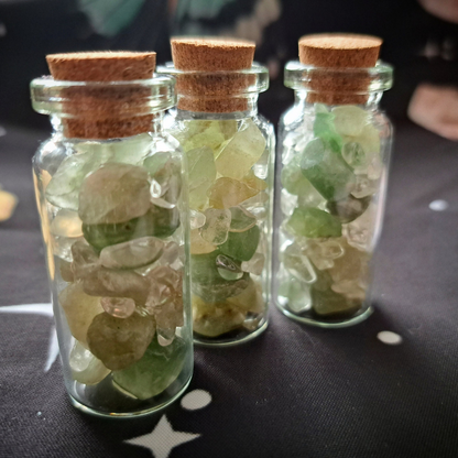 Aventurine and Clear Quartz Crystal Jar